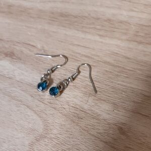 Elegant Blue Crystal Earrings
